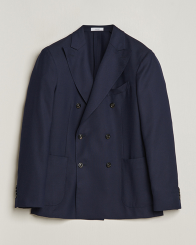 Herren | Sakkos | Boglioli | K Jacket Double Breasted Wool Blazer Navy