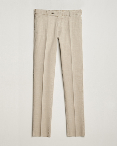 Herren | Leinenhosen | PT01 | Slim Fit Linen Drawstring Pants Light Beige
