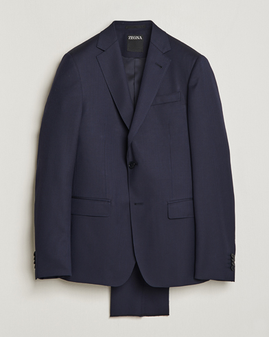 Herren | Anzüge | Zegna | Tailored Wool Striped Suit Navy