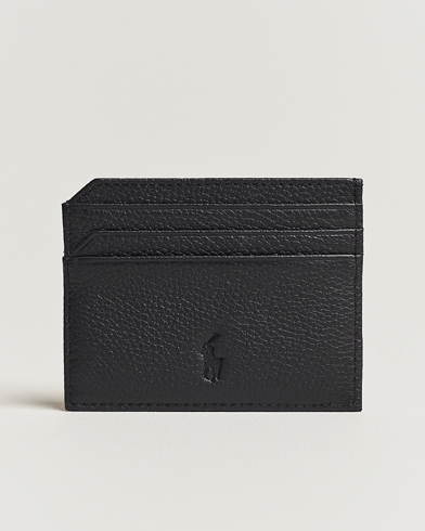 Herren | Kartenetui | Polo Ralph Lauren | Pebbled Leather Credit Card Holder Black