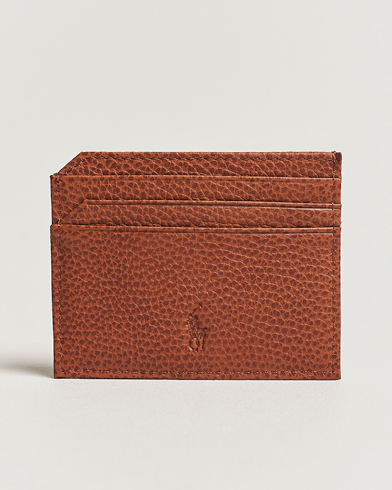 Herren | Kartenetui | Polo Ralph Lauren | Pebbled Leather Credit Card Holder Saddle Brown