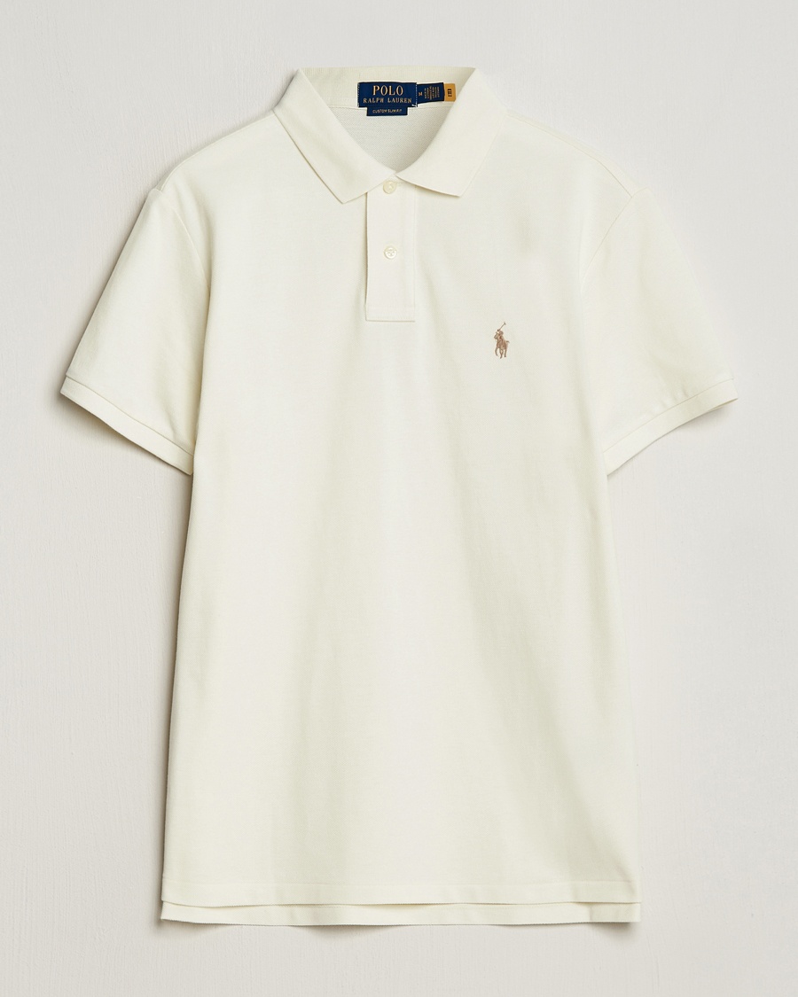 Polo Ralph Lauren Custom Slim Fit Polo Parchment Cream – Beige