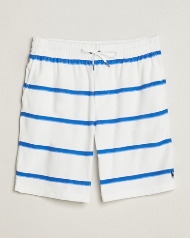 Herren | Drawstringshorts | Polo Ralph Lauren | Cotton Terry Striped Drawstring Shorts Blue/White