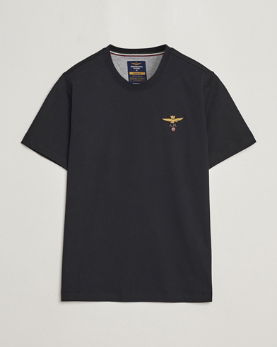 Herren | Kurzarm T-Shirt | Aeronautica Militare | TS1580 Crew Neck T-Shirt Jet Black