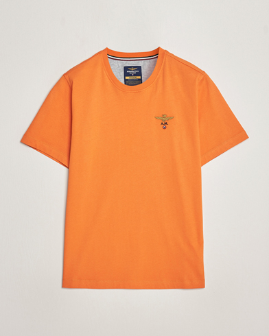 Herren | Kurzarm T-Shirt | Aeronautica Militare | TS1580 Crew Neck T-Shirt Carrot Orange