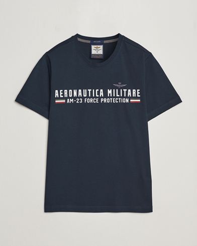 Herren | Kurzarm T-Shirt | Aeronautica Militare | Logo Crew Neck T-Shirt Navy