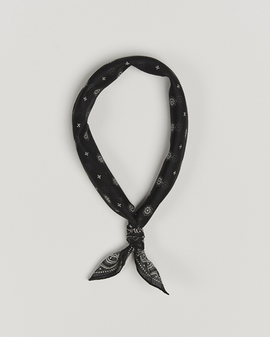 Herren | Accessoires | Amanda Christensen | Cotton Voilé Printed Medallion Bandana Black