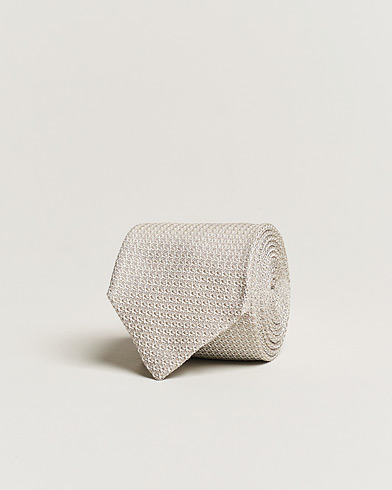 Herren | Krawatten | Amanda Christensen | Silk Grenadine 8 cm Tie Beige