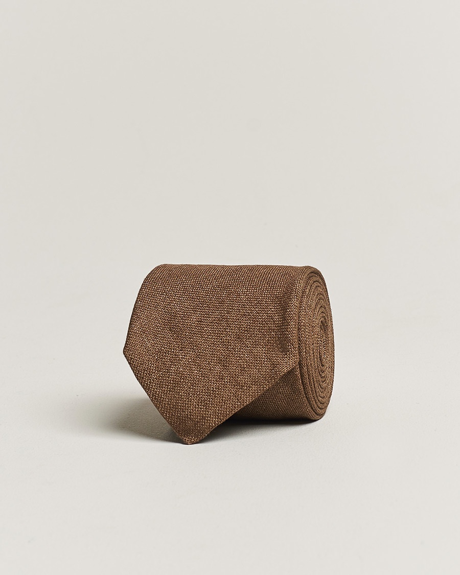Amanda Christensen Amanda ChristensenHopsack Linen 8cm TieBrown – Braun