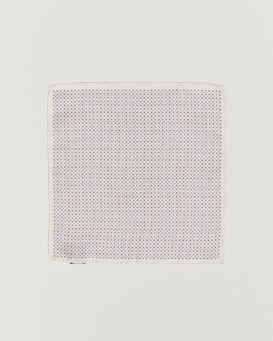 Herren | Einstecktücher | Amanda Christensen | Silk Oxford Printed Flower Pocket Square Cream