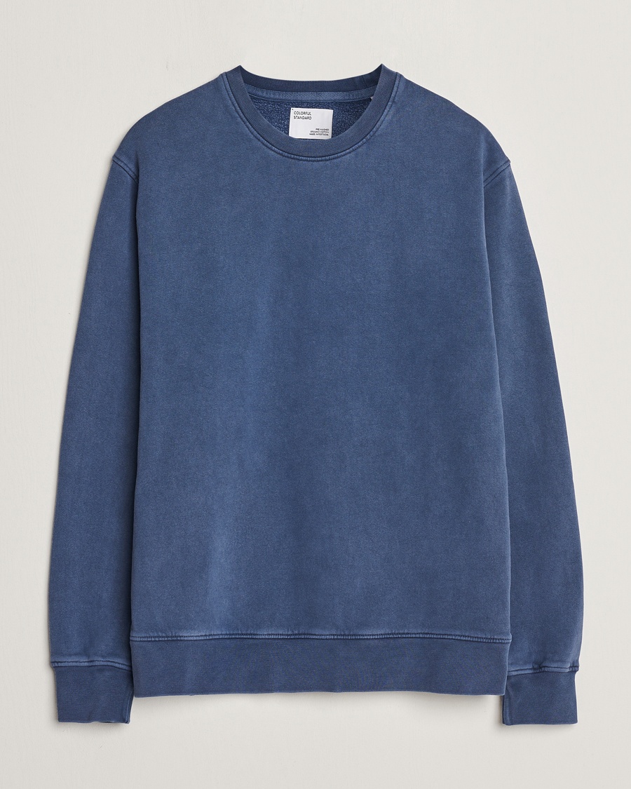 Colorful Standard Classic Organic Crew Neck Sweat Neptune Blue – Blau