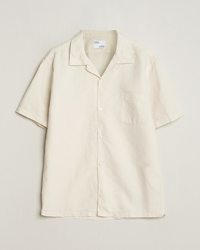 Herren | Neu im Onlineshop | Colorful Standard | Cotton/Linen Short Sleeve Shirt Ivory White