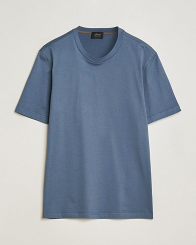 Herren | Brioni | Brioni | Short Sleeve Cotton T-Shirt Petroleum