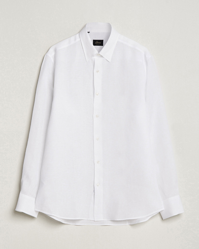 Herren | Brioni | Brioni | Linen Sport Shirt White