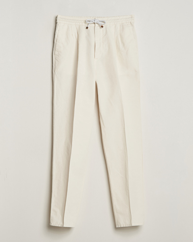 Herren | Brunello Cucinelli | Brunello Cucinelli | Cotton/Linen Drawstring Pants Off White