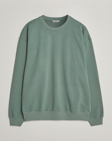Herren | Japanese Department | Auralee | Super High Gauze Sweatshirt Dustry Green