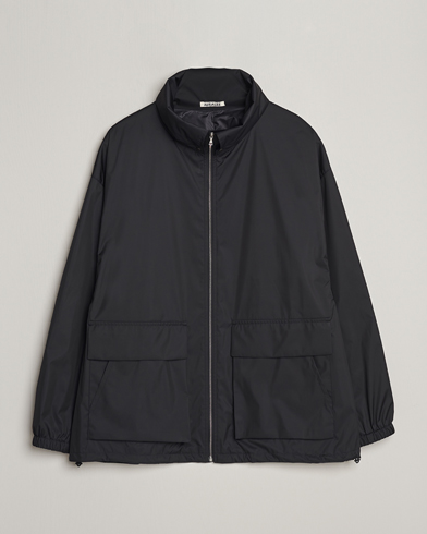 Herren | Japanese Department | Auralee | Polyester Satin Zip Jacket Black