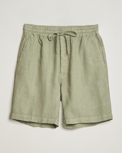 Herren | The Linen Lifestyle | Altea | Linen Drawstring Shorts Olive