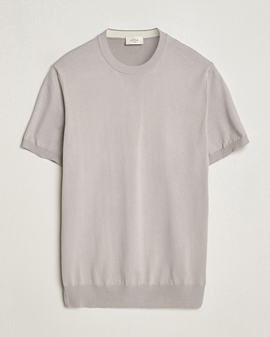 Herren | Kurzarm T-Shirt | Altea | Extrafine Cotton Knit T-Shirt Taupe