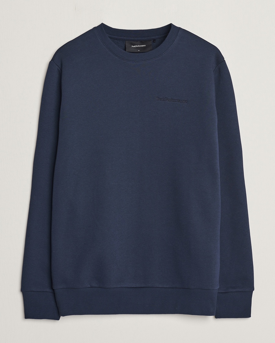 Peak Performance Original Logo Crew Neck Sweatshirt Blue Shadow – Blau