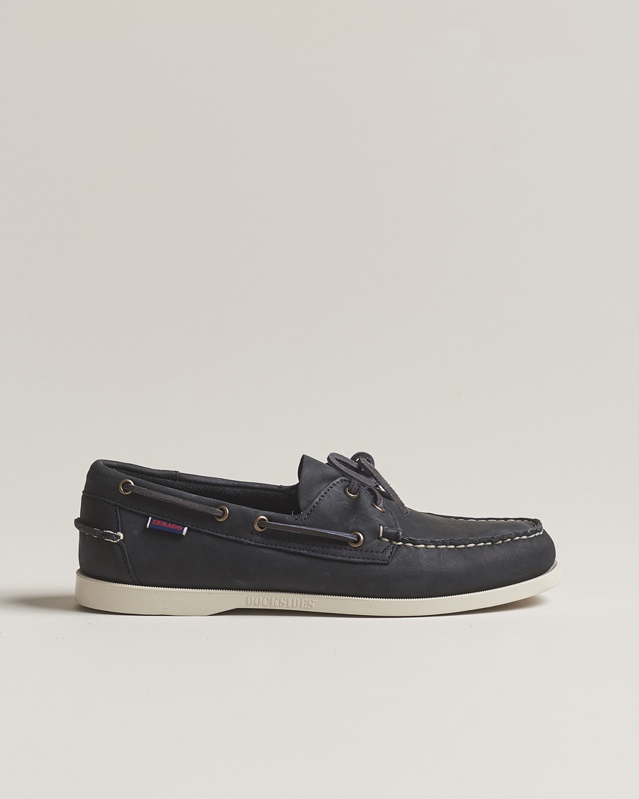 Sebago Dockside Nubuck Boat Shoe Blue Navy – Blau