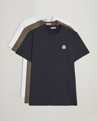 Herren | Luxury Brands | Moncler | 3-Pack T-Shirt Black/Military/White