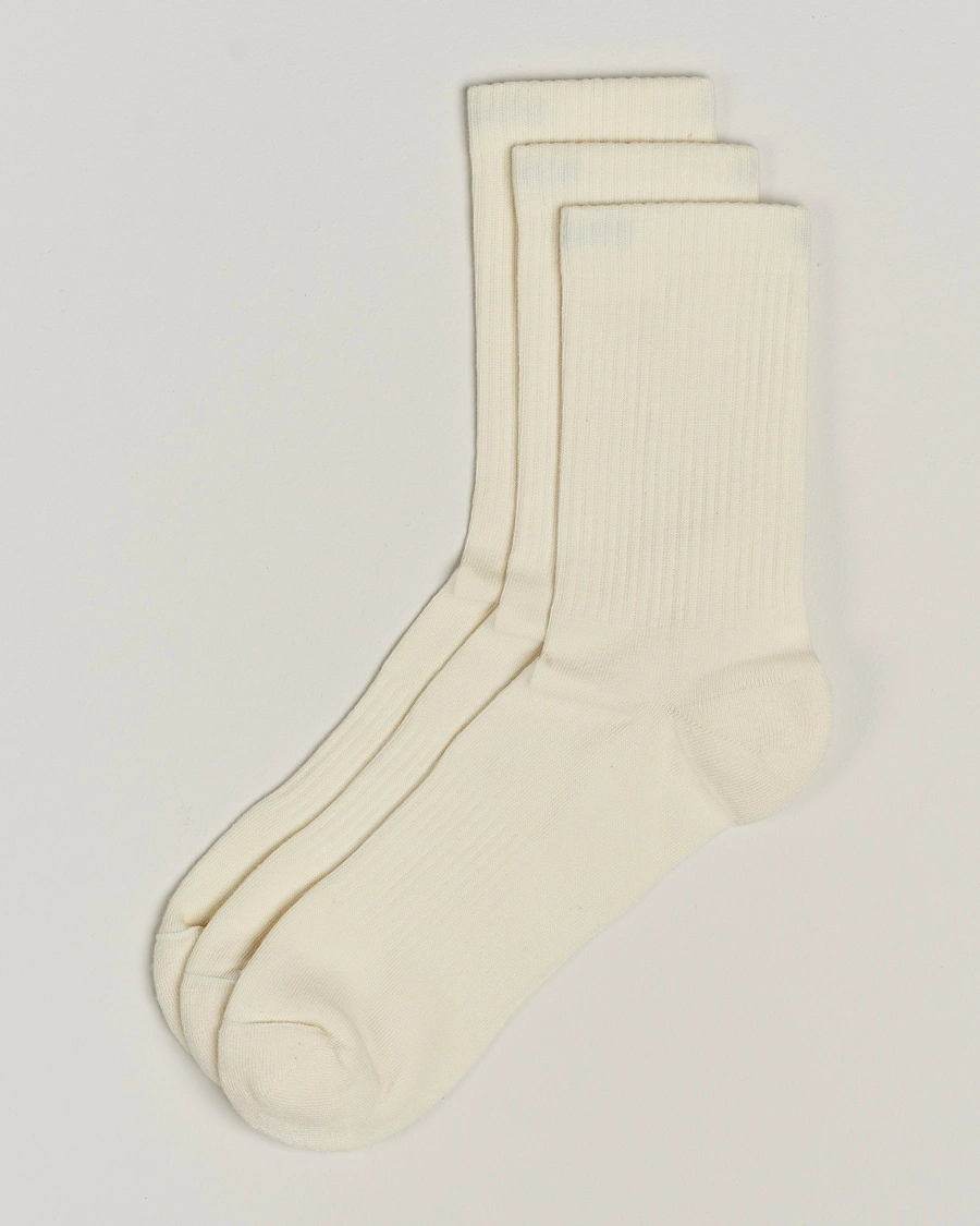 Sweyd 3-Pack Crew Cotton Socks White – Weiß