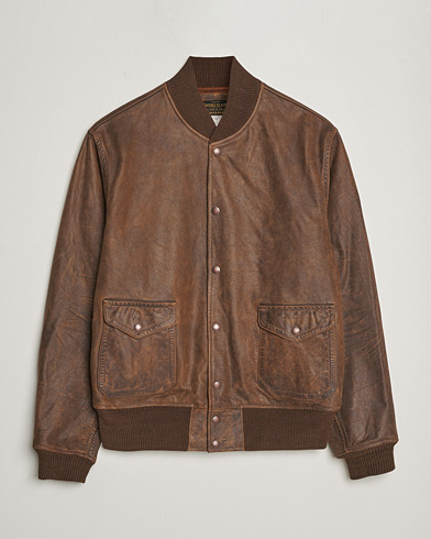 Herren | Übergangsjacken | RRL | Wright Leather Jacket Brown