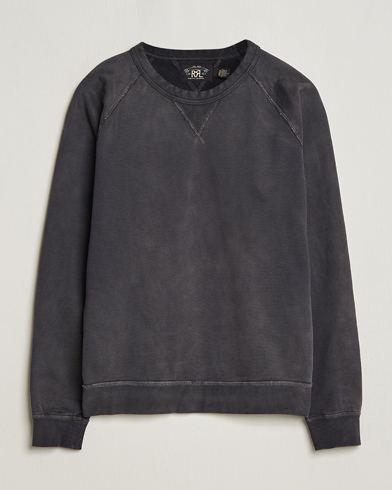Herren | Graue Sweatshirts | RRL | Raglan Sleeve Sweatshirt Black Indigo