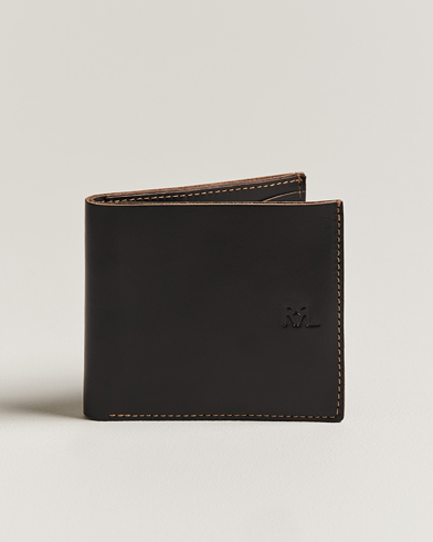 Herren | RRL | RRL | Tumbled Leather Billfold Wallet Black/Brown
