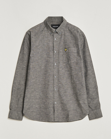Herren | Leinenhemden | Lyle & Scott | Linen Button Down Shirt Grey Melange