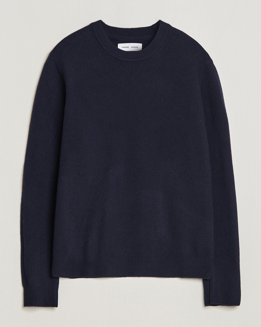 Samsøe Samsøe Isak Crew Neck Salute – Blau