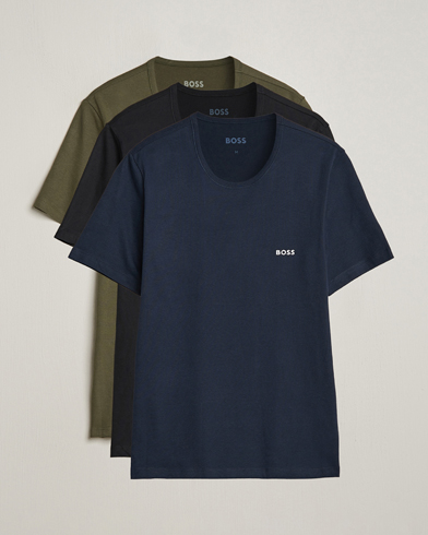 Herren | Multipack | BOSS BLACK | 3-Pack Crew Neck T-Shirt Black/Blue/Green