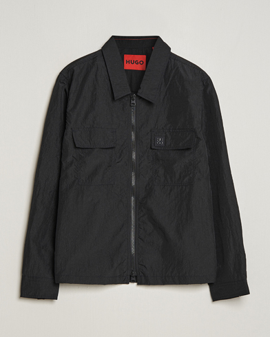 Herren | An overshirt occasion | HUGO | Emalo Full-Zip Overshirt Black