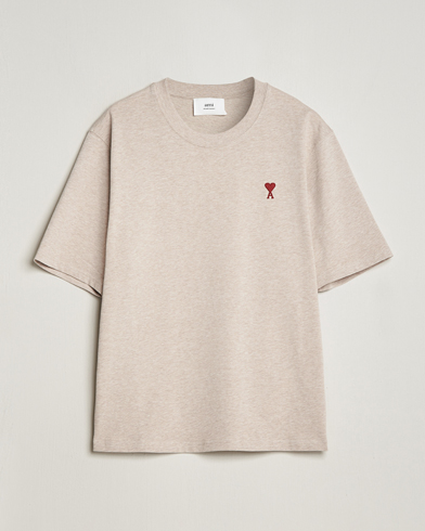 Herren | Kurzarm T-Shirt | AMI | Heart Logo T-Shirt Heather Light Beige