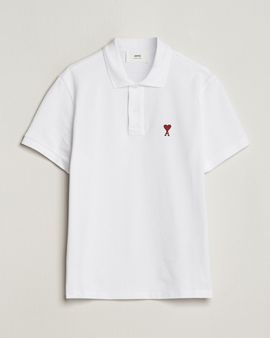 Herren | Kurzarm-Poloshirts | AMI | Heart Logo Piquet Polo White