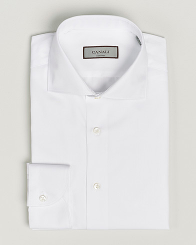 Herren | Businesshemden | Canali | Slim Fit Cotton Shirt White