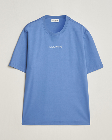 Herren | Lanvin | Lanvin | Embroidered Logo T-Shirt Cornflower