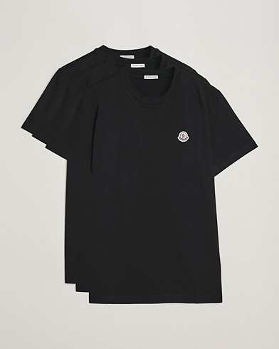 Herren | Kurzarm T-Shirt | Moncler | 3-Pack T-Shirt Black