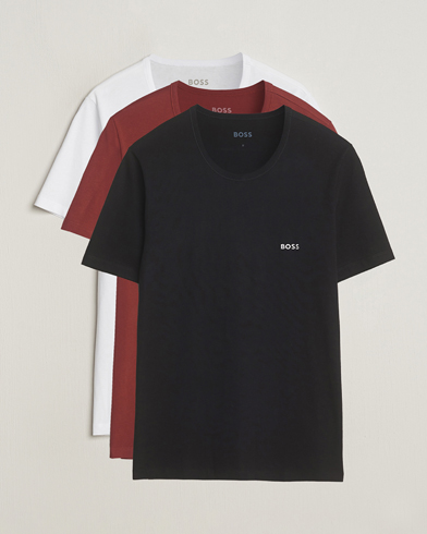 Herren | Multipack | BOSS BLACK | 3-Pack Crew Neck T-Shirt Black/White/Red