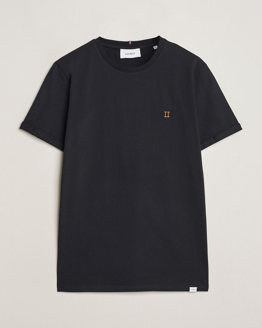LES DEUX Nørregaard Cotton T-Shirt Black – Schwarz