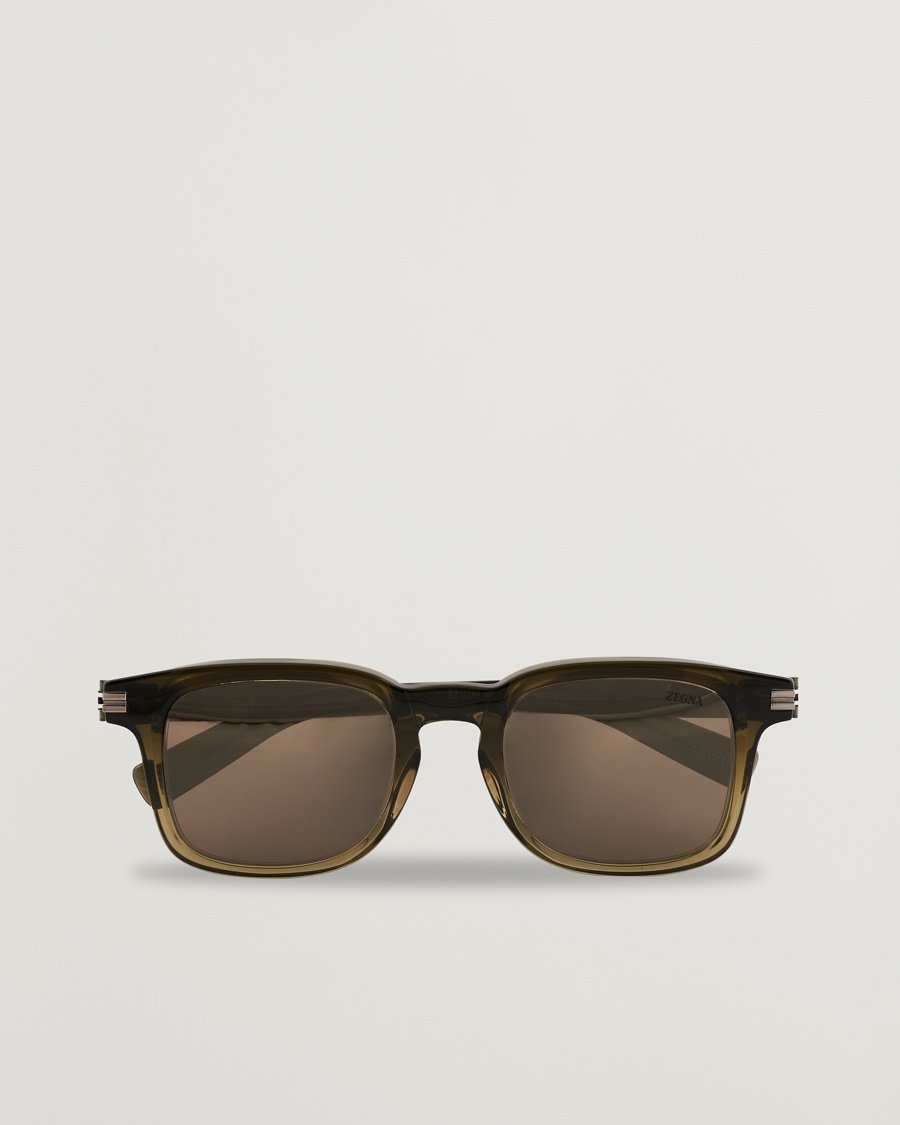 Zegna EZ0230 Sunglasses Dark Green/Roviex – Grün