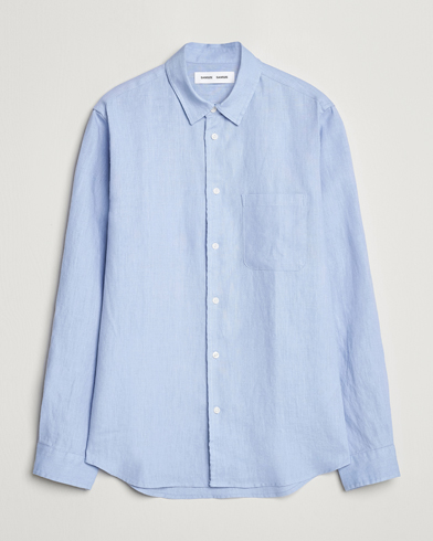  Liam Linen Shirt Brunnera Blue