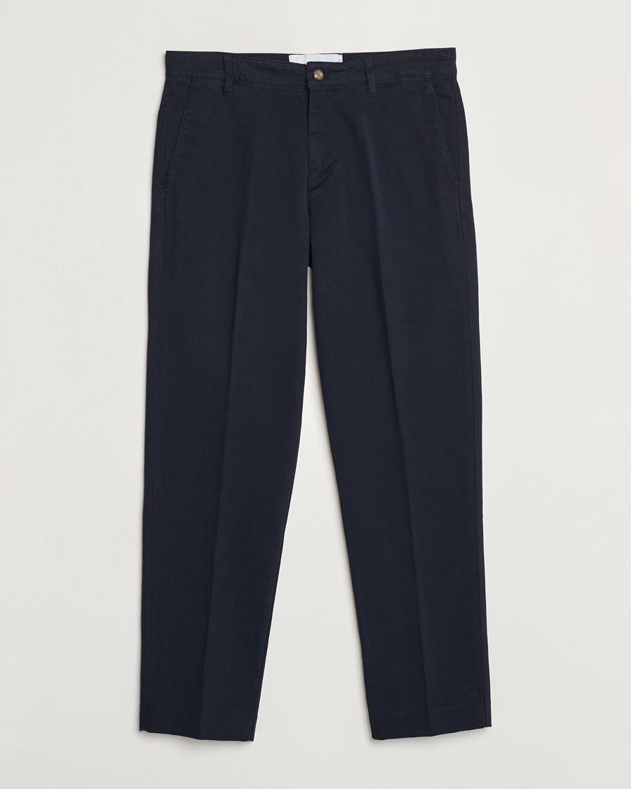 A Day's March Miller Cotton/Lyocell Trousers Navy – Blau