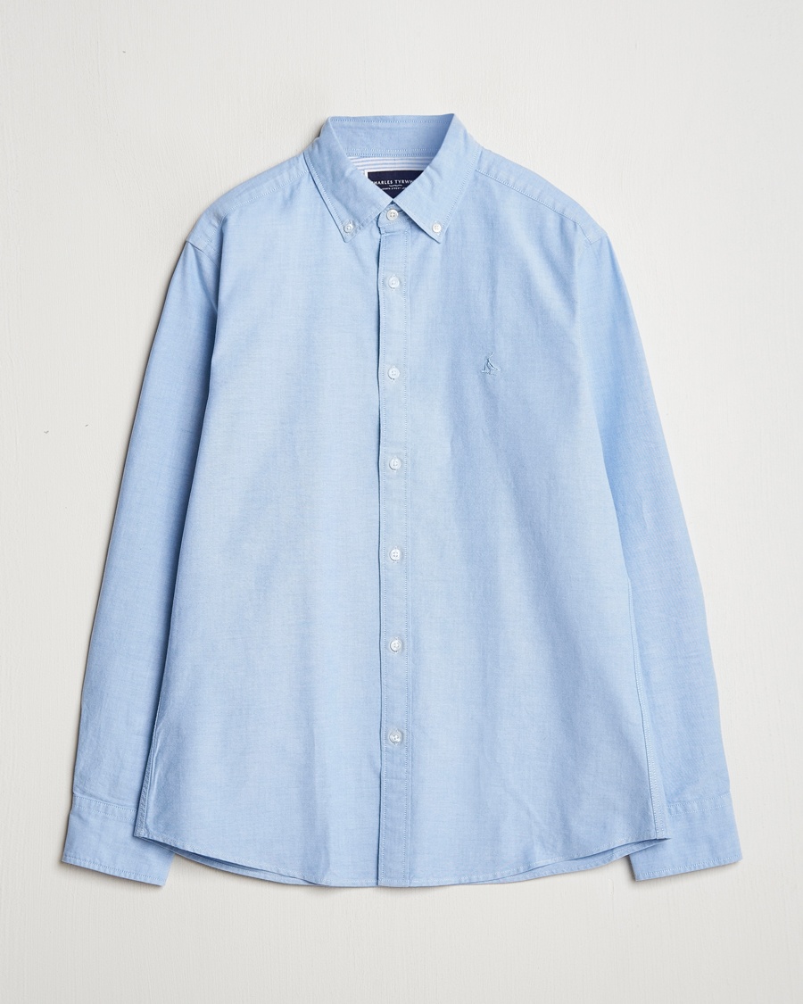 Charles Tyrwhitt Button Down Stretch Oxford Shirt Sky Blue – Blau