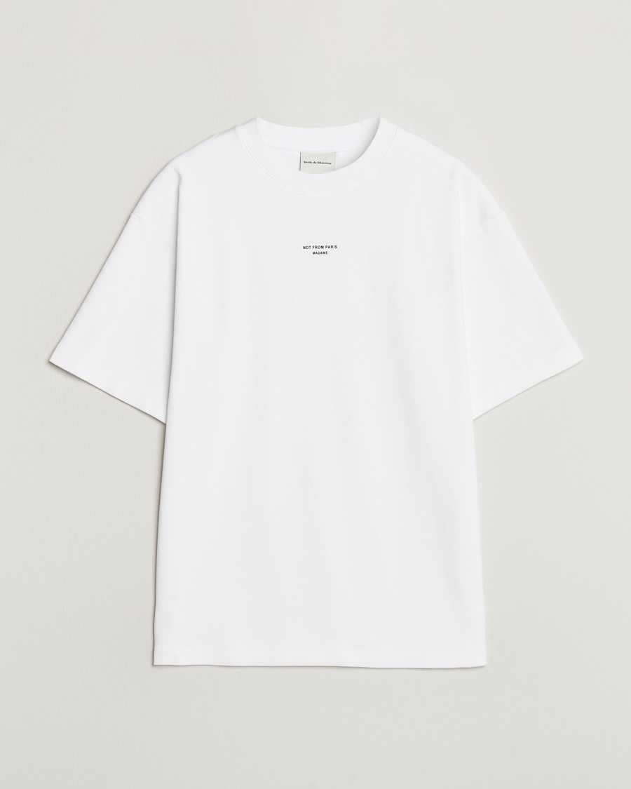 Drôle de Monsieur Classic Slogan T-Shirt Optic White – Weiß