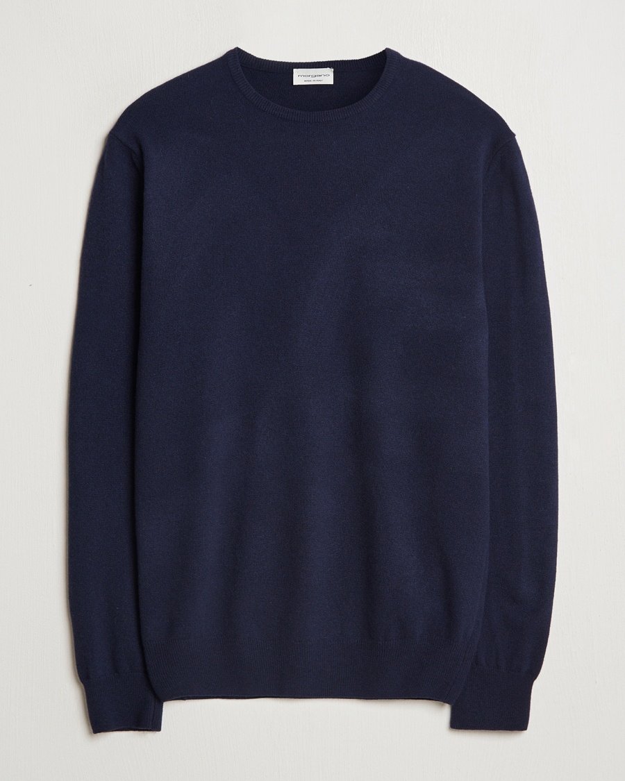 Morgano Wool/Cashmere Crewneck Navy – Blau