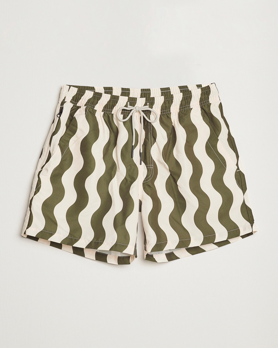 OAS Forest Waver Swim Shorts Green/White – Grün