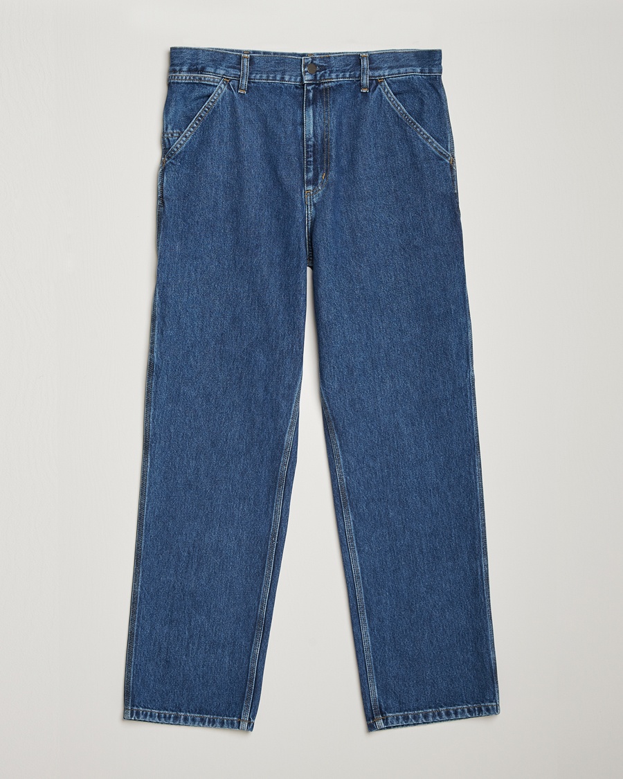 Carhartt WIP Single Knee Smith Denim Pants Blue Stone Washed – Blau