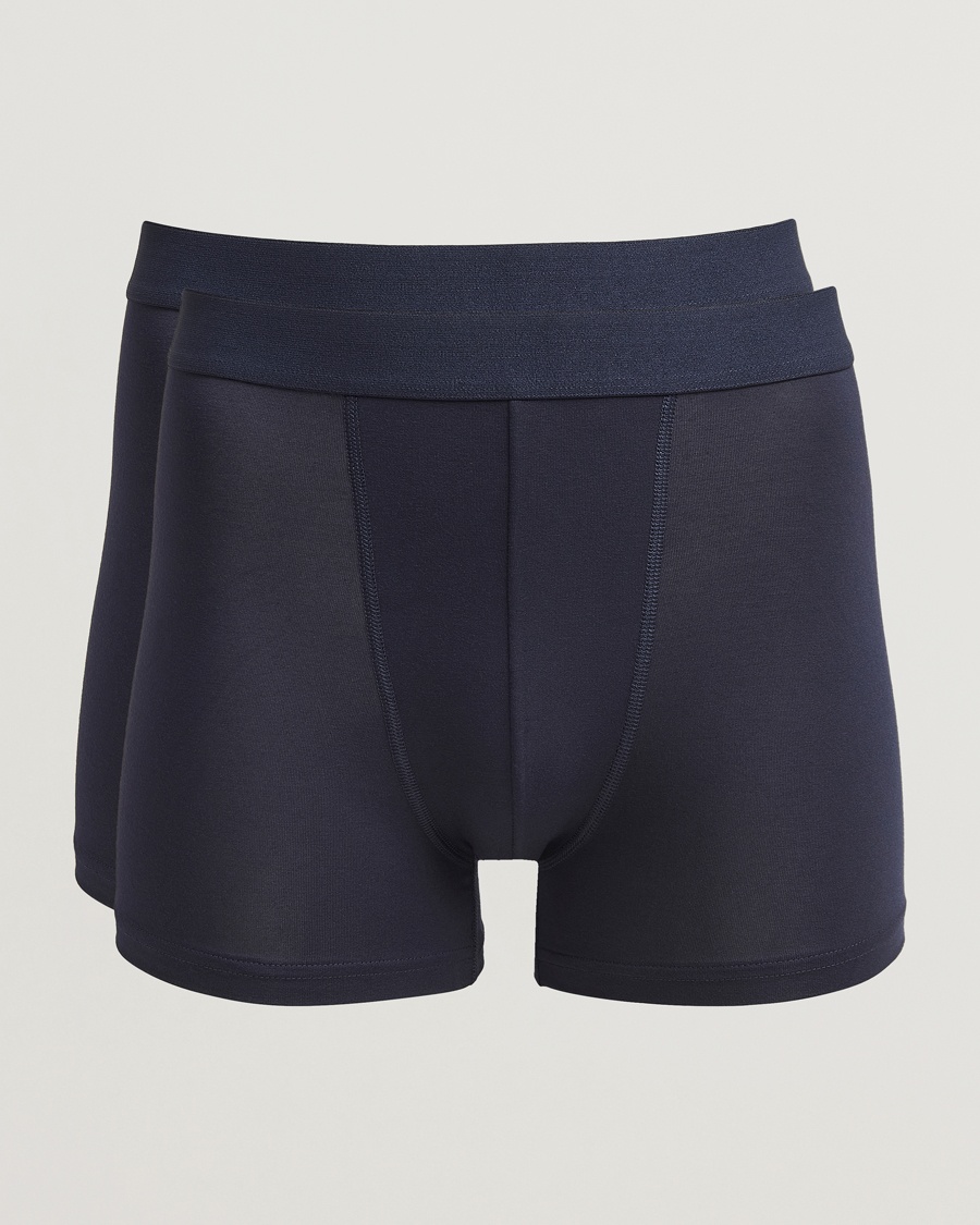 Bread & Boxers 2-Pack Boxer Breif Modal Dark Navy – Blau